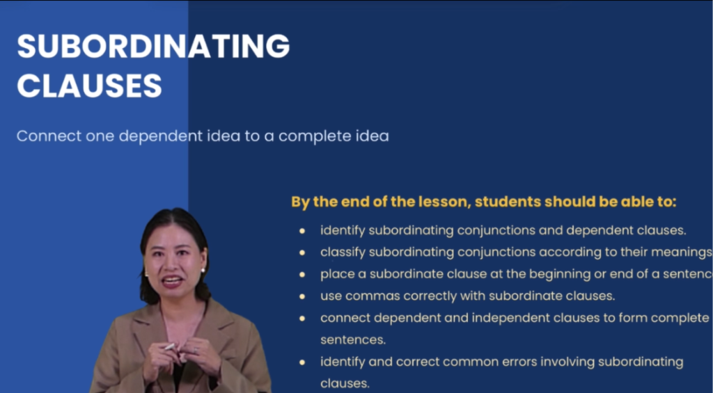 บทเรียนที่ 1: Subordinating Clauses